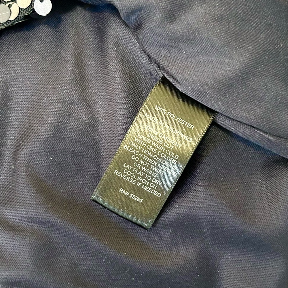 Express Women’s Racerback Matte Navy Sequin Dress Sz S EUC - Picture 6 of 10
